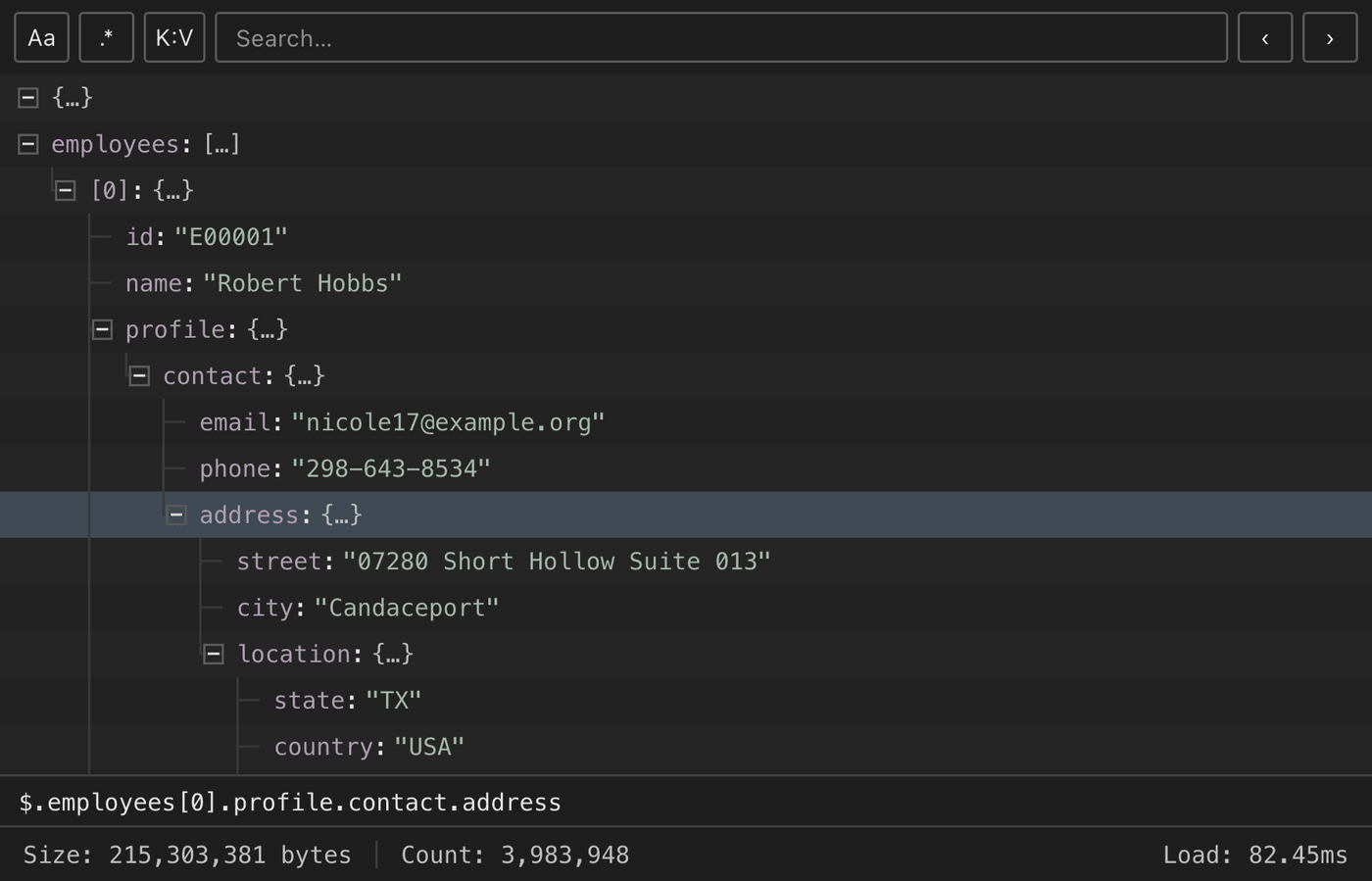 jsonbolt interface