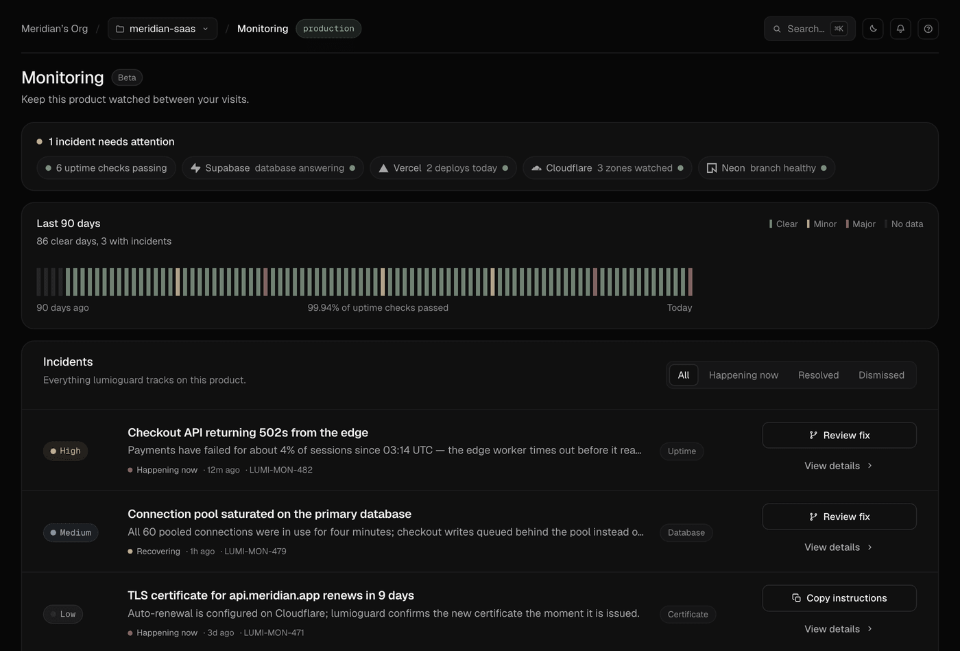 lumioguard interface